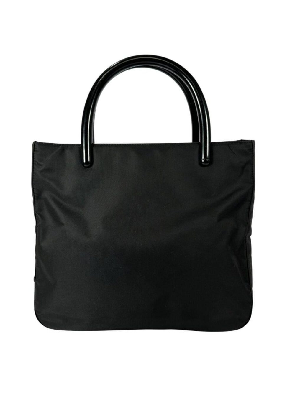 Prada Nylon Black Handbag Silver